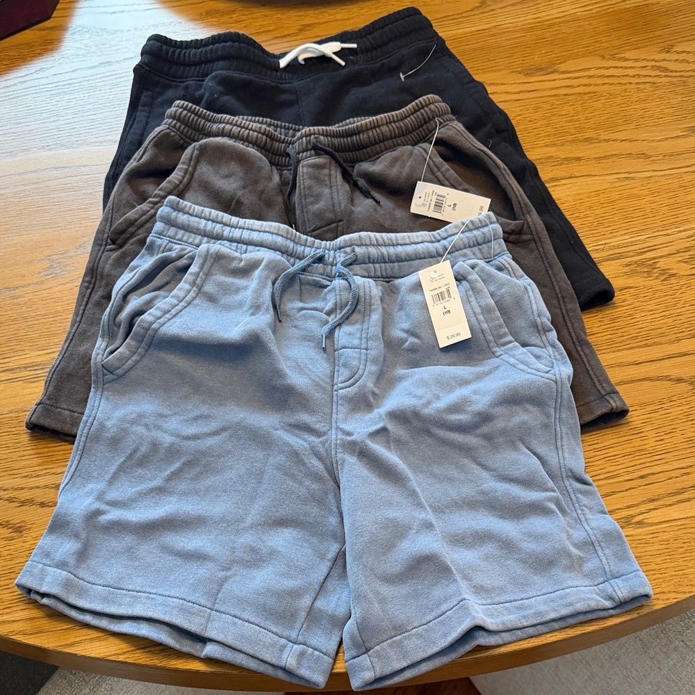 GAP Kids Shorts Trio - Blue, Gray, Black